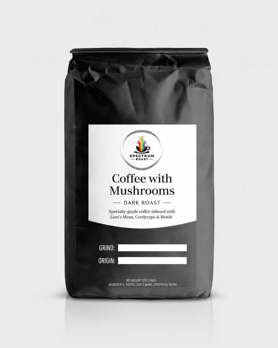 Coffee with Mushrooms Dark Roast | Lion’s Mane, Cordyceps & Reishi Coffee