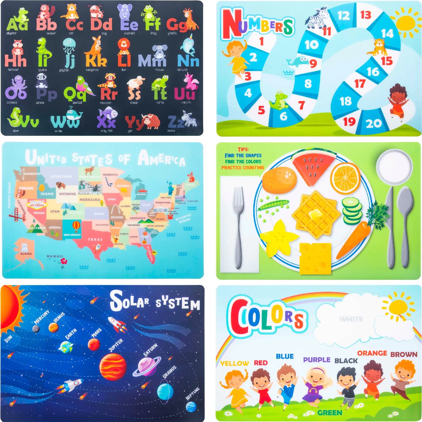 Bright & Brainy Placemats