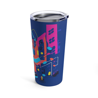 City Blues Groove Tumbler: Sip, Stroll, Repeat