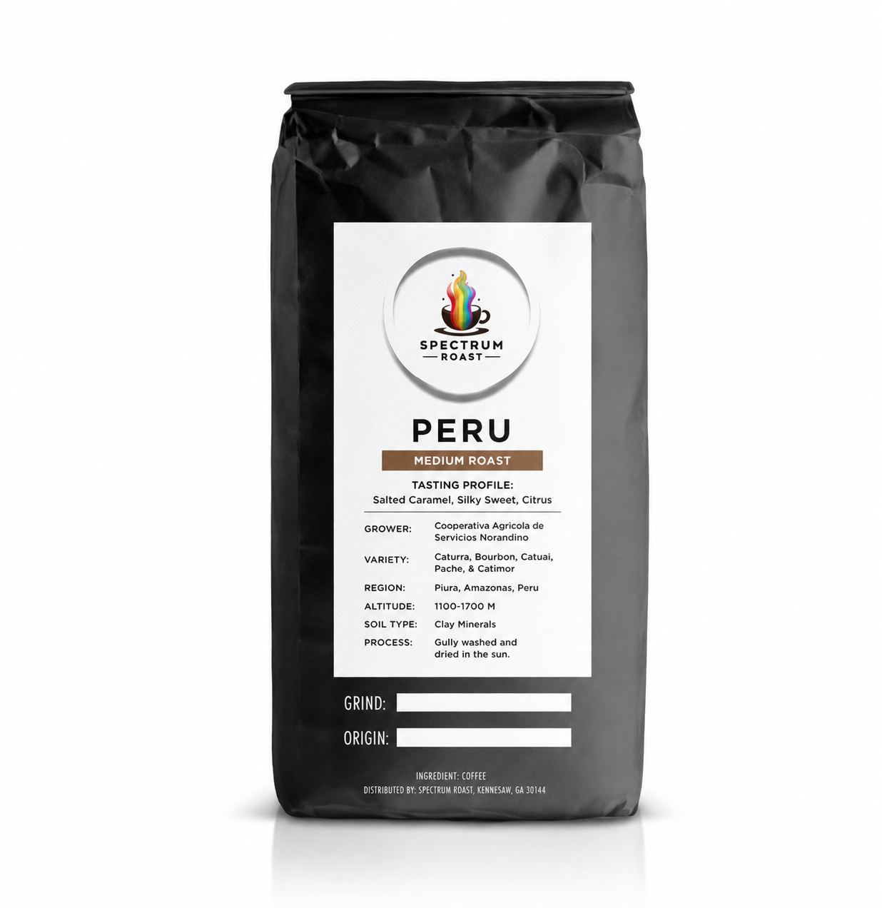 Peru Medium Roast Coffee | Salted Caramel Citrus Single-Origin Roast