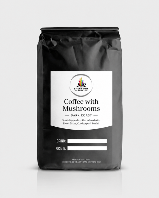 Coffee with Mushrooms Dark Roast | Lion’s Mane, Cordyceps & Reishi Coffee