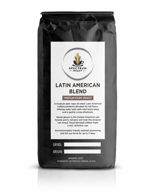 Latin American Blend Medium-Dark Roast Coffee | Nutty Cocoa Specialty Roast