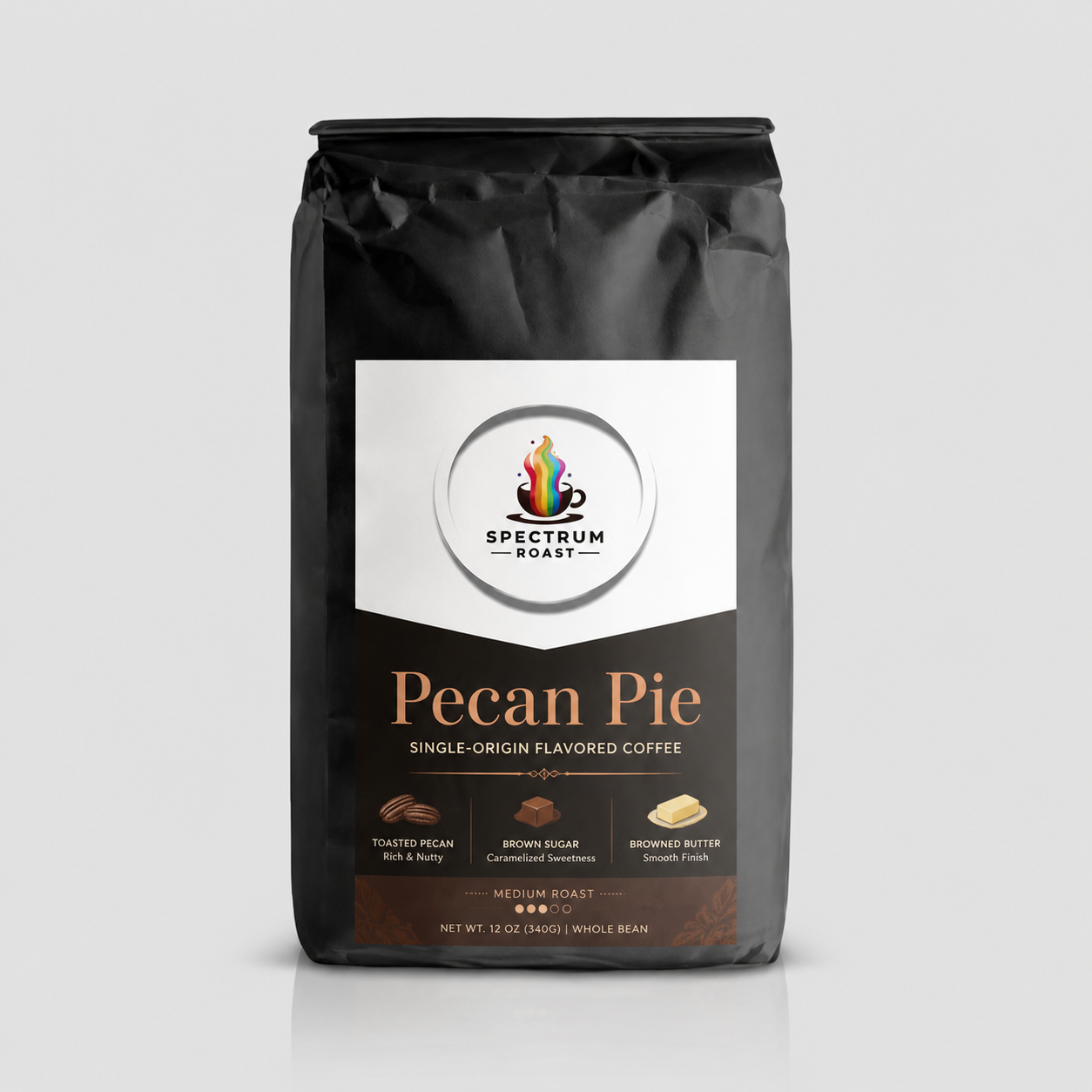 Pecan Pie Flavored Coffee | Single-Origin Specialty Coffee with Natural Flavoring
